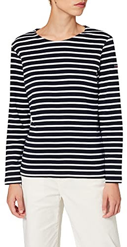 Armor Lux Damen T-Shirt Gestreift, Mehrfarbig (bi8 Rich Navy/Mehrfarbig), 46 (Herstellergröße: 5)