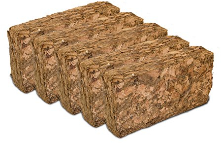 36 x Grober Kokosziegel je ca. 500 g - Bodengrund für Terrarien, Humusziegel, grob