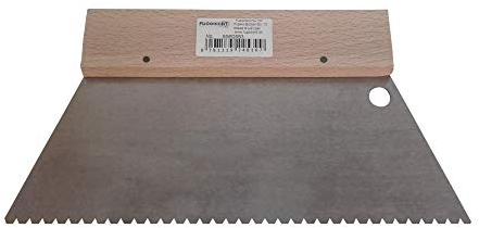 Fugodicht Leim Klebstoff Zahnspachtel Bodenleger Normalstahl B3 3.4x3.6mm gezahnt 250mm