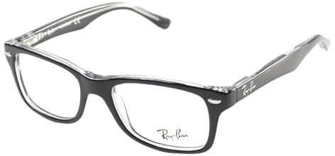 Ray-Ban Unisex - Erwachsene Brillengestell RY1531, Schwarz (Top Black On Transparent),
