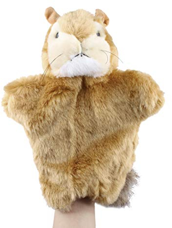 Andux Zone Tierhandpuppen aus Plüsch,Handpuppe Handspielpuppe Plüsch Puppe Mini Tier Cartoon Tiermotive Eichhörnchen (SO-03)