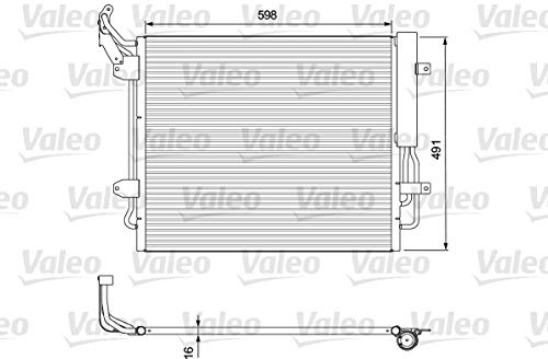 Valeo Kondensator, Klimaanlage 814157 | Kompatibel mit: SEAT ALHAMBRA, VW SHARAN