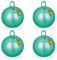 Relaxdays Ballon Sauteur, Lot de 4, Ballon Gonflable, Motif Souris, intérieur et extérieur, avec poignée, 45 cm de diamètre, Vert