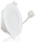 LED Einbaustrahler super flach 8W kaltweiß 230V - auch geeignet für Badezimmer, Außenbereich, IP44-650 Lumen, weiß, rund, aus Kunststoff und integrierter Trafo - Ø70-75mm Bohrloch