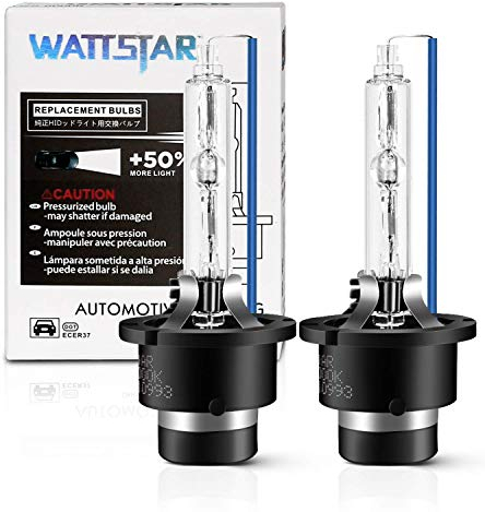 Wattstar D2S Scheinwerferlampen, Xenon, D2S 35W HID Scheinwerfer, HID Lampe, Xenon HID Scheinwerferlampe, 4300K Scheinwerferlampen (2er Pack) ………