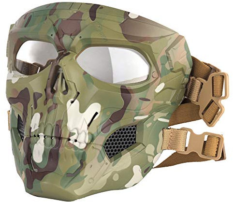 ATAIRSOFT Masque de Protection Complet réglable crâne Protecteur pour Airsoft Paintball Cosplay Costume Party MC