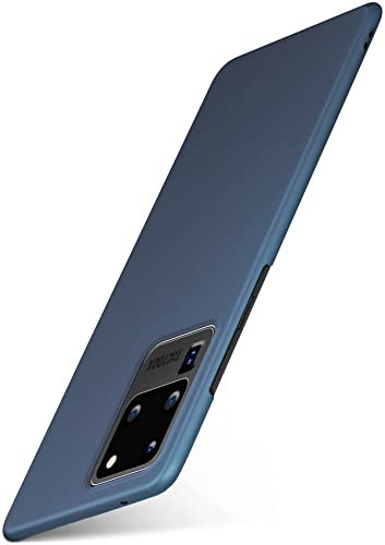 moex für Samsung Galaxy S20 Ultra / 5G Hülle Ultra Dünn, Schutzhülle mit erhöhtem Kameraschutz, Slim Cover Hardcase Backcover, Dünnste Handyhülle Minimalistisch Alpha Case, Metallic Blau