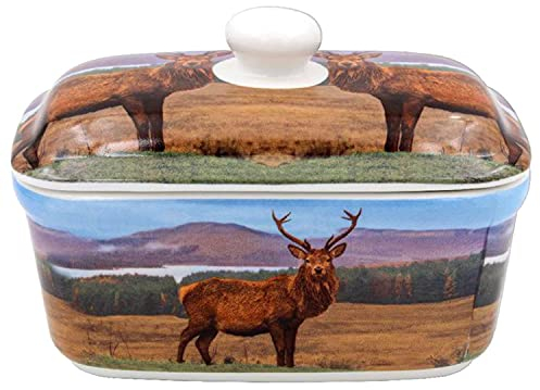 Butter Dish stag Animal Dessert Design Kitchen Container fine China Ceramic New soap Holder Stand Display Jewellery Tray Necklace Box Travel Earring Ring Tree Jewelry Gift Bag Pink