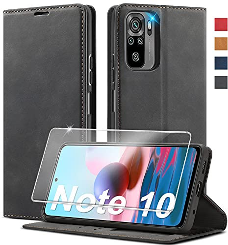 Handyhülle für Xiaomi Redmi Note 10 Hülle Leder [Standfunktion] [Kartenfach] Handyhülle für Xiaomi Redmi Note 10S Hülle Leder Klappbar Flip Case Schutzhülle für Xiaomi Redmi Note 10 /Note 10S Hülle