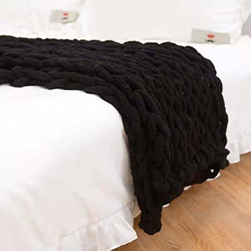 RGRE 200x200cm Kuscheldecke Gestrickte Grobe Strickdecke, Grob Gestrickte Wolldecke, Decke Handgefertigtes Chunky Grobstrick Tagesdecke, Schlafsofa Bettdecke Überwurf