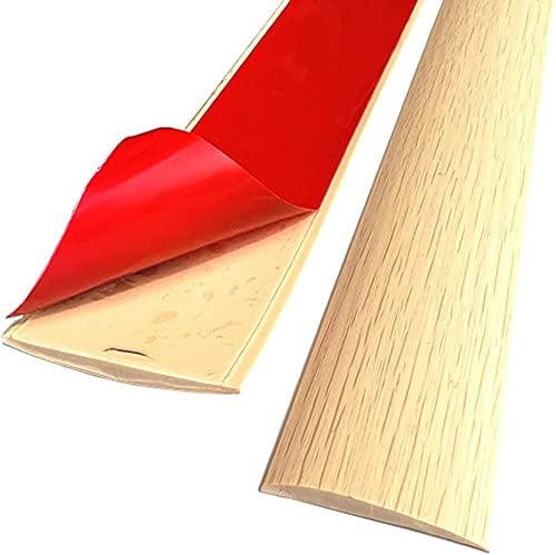 4M Bande de Seuil Barre de Seuil Auto-adhésive PVC Barres de Transition de Seuil Bande de Transition Sol pour Les Espaces Entre les Carreaux,les Sols en Bois, 5cm Grain de Bois Beige