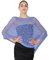 creazioni unique Poncho Pop Coprispalle da Donna Elegante da Cerimonia o Sera - Poncho Donna Autunnale e Primaverile in Viscosa Termica a Maglia Larga con Essenza di Fiore di Ciliegio (Blue Cobalto)