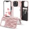 W7ETBEN iPhone 14 Pro Max Wallet Case, iPhone 14 Pro Max Case with Kickstand Built-in Mirror Shockproof Card Holder Cover for Apple iPhone 14 Pro Max 6.7 (Rose Gold)