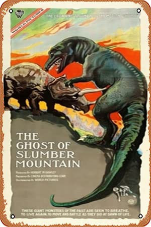 The Ghost of Slumber Mountain Filmposter (1918) Metall-Blechschild, 20,3 x 30,5 cm, Männerhöhle, Retro-Vintage-Wanddekoration
