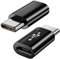 Mepsies Adaptador Micro USB a USB C 2 Pack, Adaptador USB C Macho a MicroUSB Hembra Compatible con Samsung Galaxy, Huawei, USB-C Teléfonos, Tableta PC y Más (Negro)