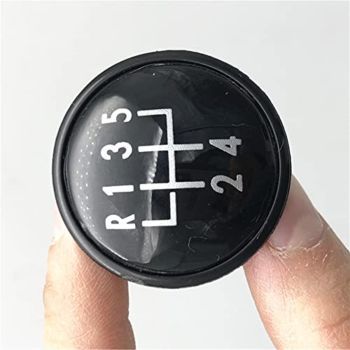 WEHOMY Zubehör 5/6 Gang Schaltknauf Kappe Emblem Abzeichen Abdeckung Für VW Für Golf Für Jetta MK3 MK4 Für GTI MK4 Für Bora Für Lupo Für Polo (Color : Black 5 Speed)