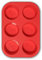 Glamified Muffin Tray 6 Cup Large Silicone Muffins Pan, Non-Stick Giant Cupcake Tin, Silicon Bakeware, Baking Case, Baking Mould for Yorkshire Pudding, Cupcakes Baking (Red)