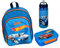 Kindergartenrucksack Hot Wheels Junge mit Brotzeitdose Trinkflasche - Personalisiert mit Name - Set Kinderrucksack mit Brotdose Trinkbecher