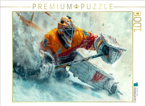 CALVENDO Puzzle Eishockey, Einsatz für den Sieg | 1000 Teile Lege-Größe 64 x 48 cm Foto-Puzzle für glückliche Stunden