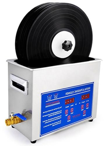 kaileFURN Ultrasonic Vinyl Record Cleaner Disc/Disk Washer Machine, Record Cleaning Machine Clean 6 Records at Once, 0~30min Timing, 0-80℃ Temperature,Deep Cleaning, Will Not Damage Records