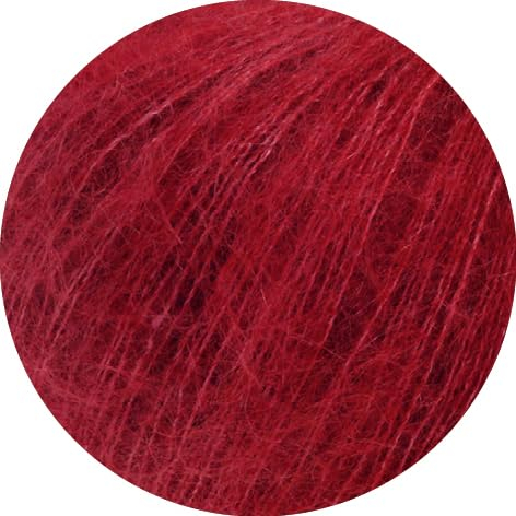 LANA GROSSA Silkhair | Feines Lace-Garn aus Superkid Mohair mit Seide | Handstrickgarn aus 70% Mohair (Superkid) & 30% Seide | 25g Wolle zum Stricken & Häkeln | 210m Garn FB 208