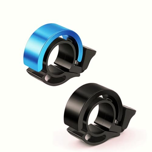 2 Pezzi Campanello Bici, LERKNVOE Campanello Bicicletta Bambina MTB Clacson Campanello Bici da Corsa Trombetta Bici per Bambino Adulti Monopattino Bici da Corsa Mountain Bike, Nero+blu