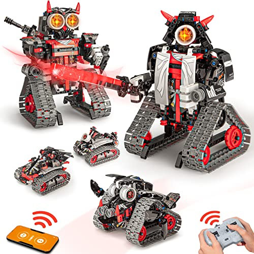 TYCDZ Kit de construction de robot Stem 5 en 1 Coplus, application et télécommande, blocs Samurai/Ninja Go, 419 pièces, jouet RC