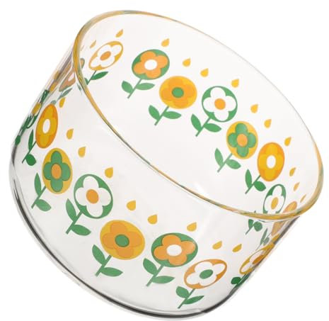 MAGICLULU Bol À Salade En Verre Rétro Bols Bol En Verre Pour La Maison Bol À Salade En Verre Grand Bol En Verre Bol De Service Bol En Verre Vintage Bol À Salade De Cuisine