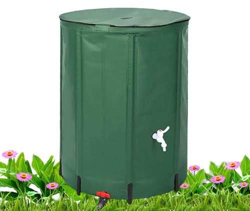 Baril de collecte d'eau, baril de récupération de pluie | Barils de pluie pliants en PVC de 26 gallons - Réservoir de stockage d'eau de récipient de collecteur d'eau de pluie portatif avec le Kit de d