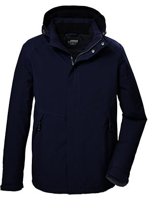 killtec Herren Funktionsjacke/Outdoorjacke mit abzippbarer Kapuze KOW 4 MN JCKT, dunkelnavy, 6XL, 41843-000