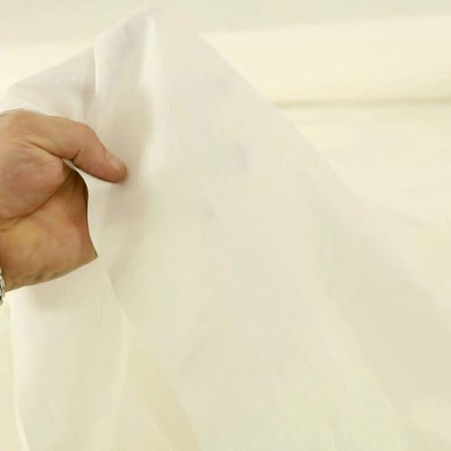 TOLKO natur Popeline unbehandelte Roh-Baumwolle | 175 cm breit | Dekostoff Gardinenstoff für preiswerten Sonnenschutz | Stoff zum Nähen Dekorieren Bemalen Hochzeit Party Meterware Baumwollstoff