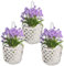 Gohytal Makramee Blumenampel, 3er Set Boho Deko Hängekörbe, Wandvasen & Hängeblumentöpfe für drinnen & draußen, Garten, Balkon, Fenster, Wohnzimmer, Beige