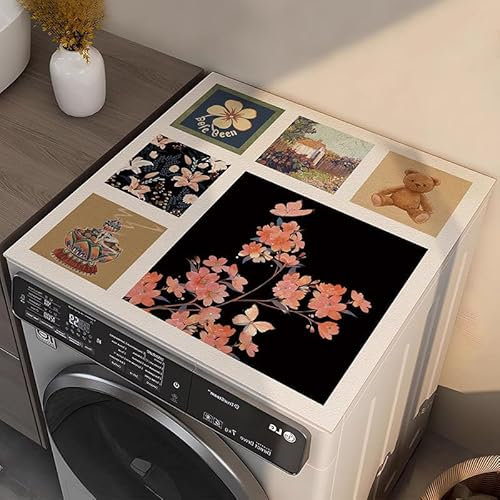 Tappetino Antiscivolo Per Copri Lavatrice E Asciugatrice 60X60Cm Giocattoli Per Fiori Copri Lavatrice Per Interno Per Top - Tappeto Assorbente In Diatomee Per Lavatrici, Asciugatrici, Cucine, Bagni
