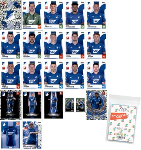 Bundle mit Topps Bundesliga Sammelsticker - 2024/2025 - Mannschaftspaket - TSG HOFFENHEIM + exklusive collect-it Hüllen