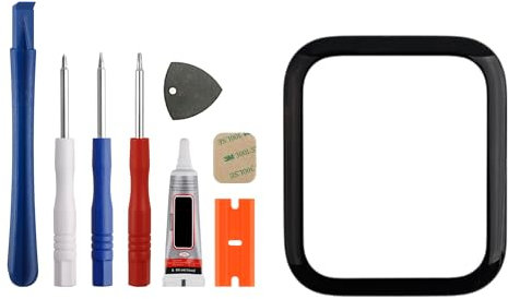 E-yiiviil Ersatzglas für die Frontscheibe, kompatibel mit Apple Watch SE (2. Generation), 40 mm, mit Werkzeug (kein Display und Touch-Digitizer)