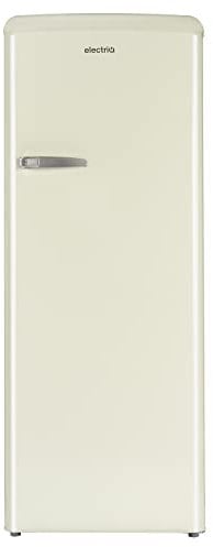 electriQ Retro 194 Litre Freestanding Fridge with Ice Box - Cream