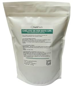FertilTech Chelato di Ferro EDTA 13% 1.5 kg – Anti-Clorosi per Piante – Correttore di Carenza di Ferro – Altamente Solubile