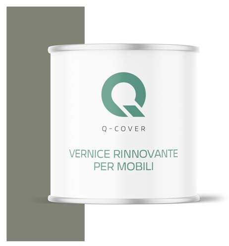 Q-COVER Möbelfarbe Halbmatt | Farbton: Zementgrau RAL 7033 2,5L | Holzfarbe für Möbel & Innenausbau | Deckend, wasserbasiert, kratzfest | Für Küchen, Schränke, Tische, Gartenmöbel