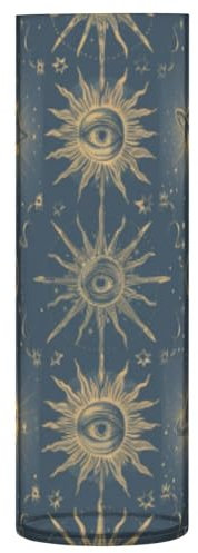 Boho-Mond-Vasen aus Kunststoff, zylinderförmig, für Blumen, 30 x 9 cm, dekorative Vase für Wohnzimmer, ästhetisch, Zuhause, Küche, Tisch, Tafelaufsätze, Vaces Para Flores Decor