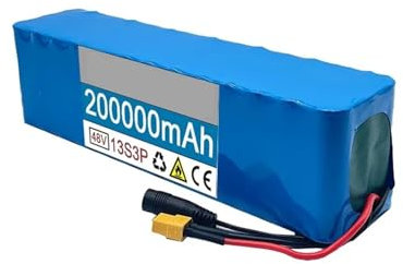 PLSZLL Batterie Lithium-ION 48 V 200 Ah 2000 W 13S3P pour vélo électrique 54,6 V avec BMS et vélos électriques pour Adultes 54,6 V.
