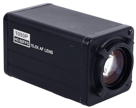 AUNMAS Industrie-Mikroskopkamera, Aluminiumlegierung, Digitale Video-Mikroskopkamera, 2 MP, 15-facher Optischer Zoom, Automatischer Manueller Fokus, USB 1080P für Inspektion, Reparatur,