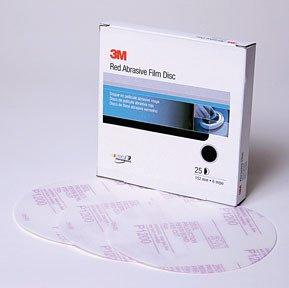 3M Hookit Red Abrasive Sanding Discs, 01187, No Hole, 6 in, 800+ Grade, Pack of 50 Discs, for Auto Sanding, Primer Sanding, E-Coat Sanding