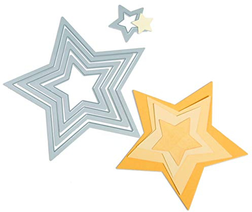 Sizzix Framelits Die Stars, 5er-Set, mehrfarbig