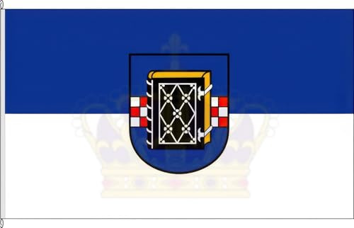 KÖNIGSBANNER Zertifizierte Flagge Fahne Bochum - BO 60 x 90cm - Hissflagge doppelt gesäumt mit Karabinerhaken aus deutscher Flaggen-Manufaktur