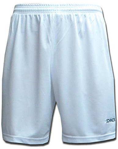 ICHNOS Men's Sport Shorts Training Football (White, L)