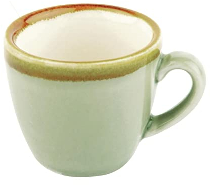 Olympia horno gp476 musgo taza de café, porcelana, verde (Pack de 6)