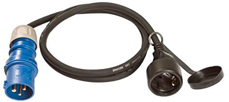 ViD® CEE Adapterleitung 1,5m schwarz 230V 16A 3polig IP44