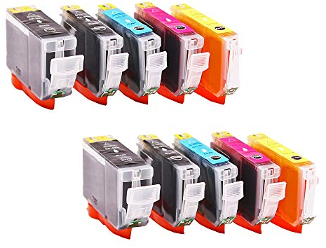 Set 10x alternativ Druckerpatrone für Canon PGI-5 CLI-8 Pixma IP-3300 IP-3500 IP-4200 IP-4200X IP-4300 IP-4500 IP-4500X IP-5200 IP-5200R IP-5300 IP-6600 IP-6600D IP-6700D IX-4000 IX4000R von ABC
