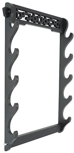 5-tier spada Katana Wakizashi tanto Holder Wall Mount Samurai Sword espositore da parete Hanger Sword rack cinque strati