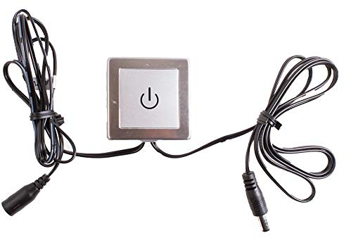 LEDUPDATES Inline Touch Switch, Dimmer, on/Off Switch, Touch Control Dim Switch for LED Light Strip Module Showcase Light add on to 12v 24v Power Supply